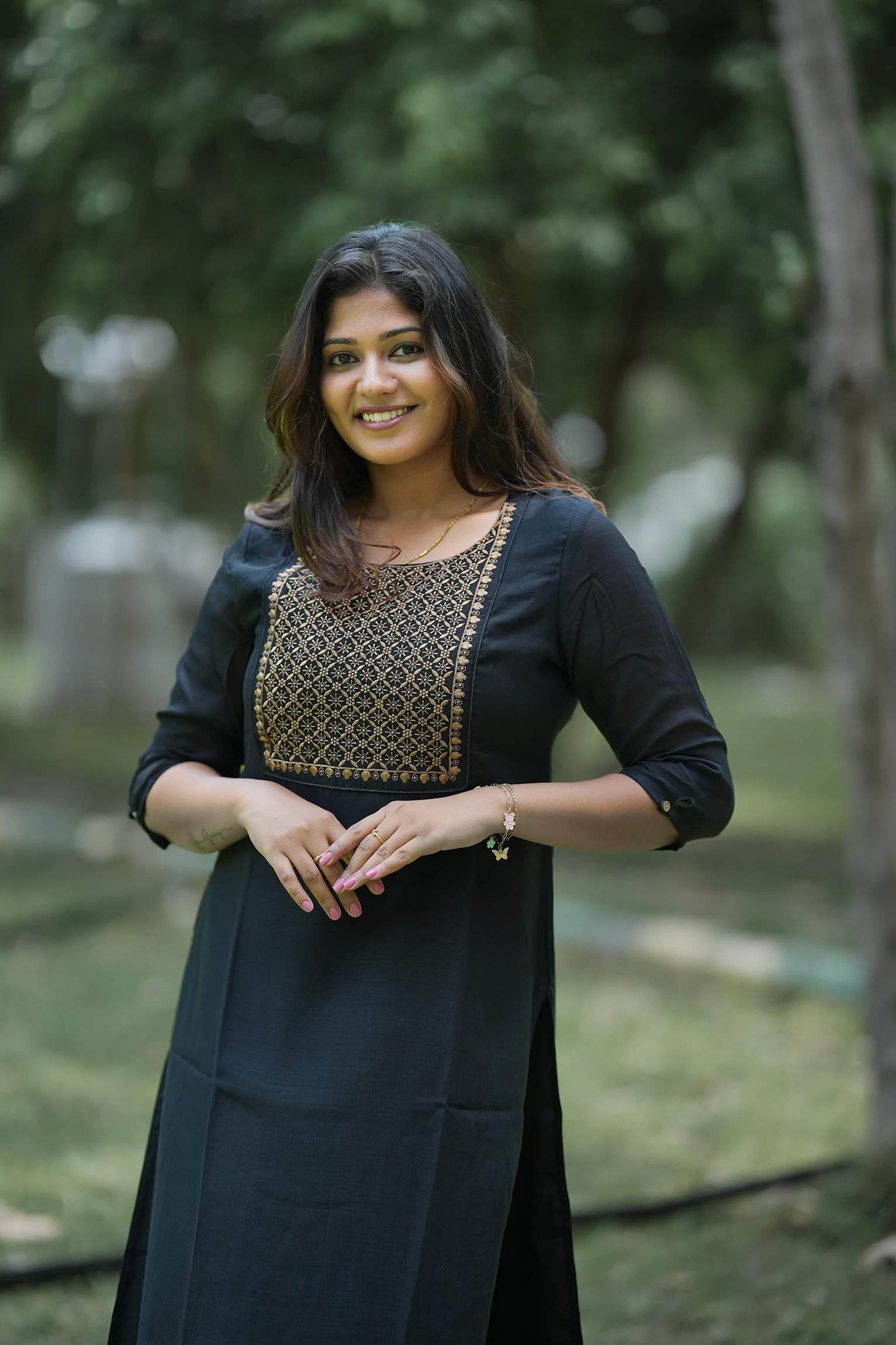 Vaidurya Premium Black Art Silk Kurti – VSI 1076 - Image 5