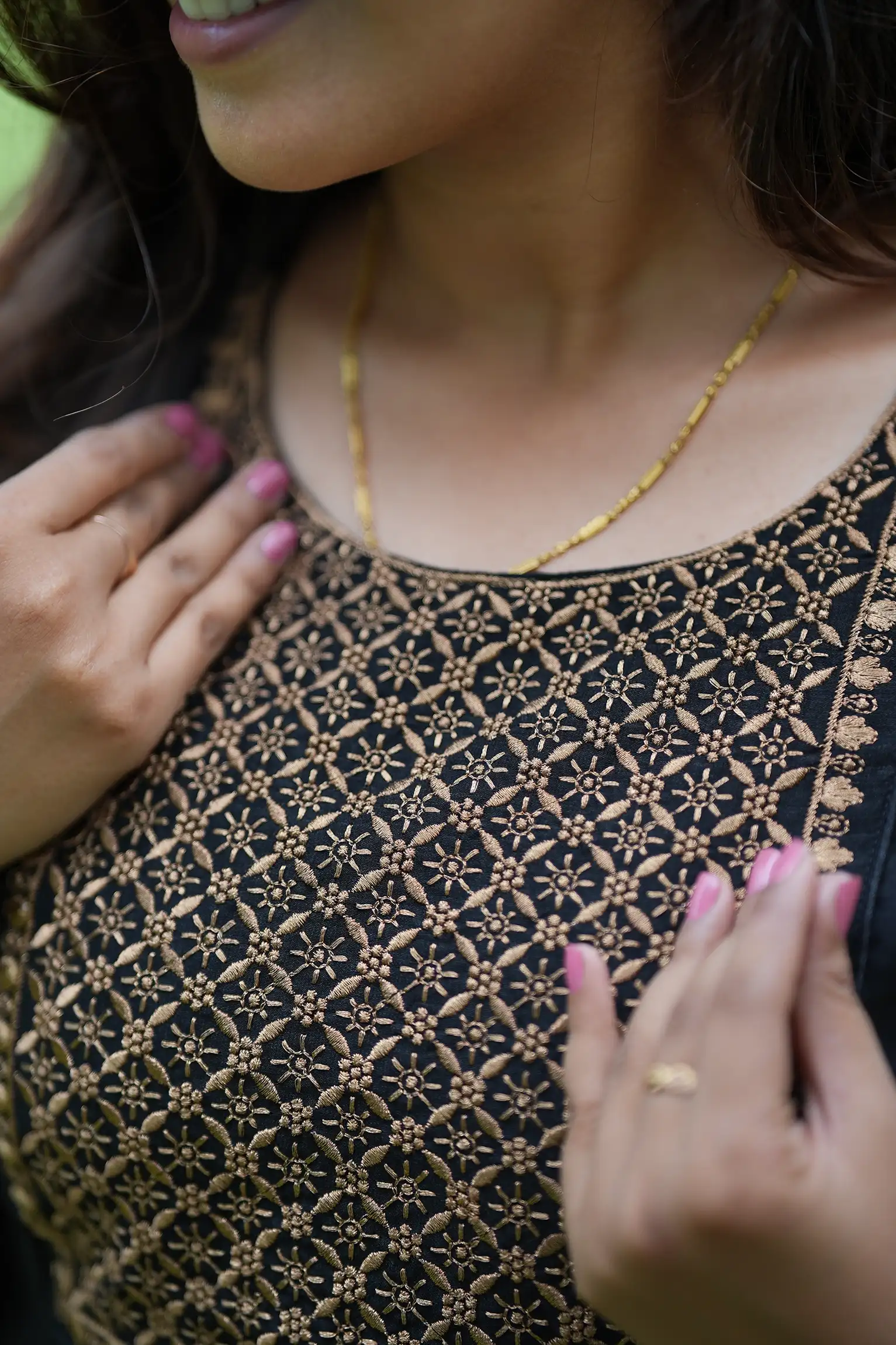 Vaidurya Premium Black Art Silk Kurti – VSI 1076 - Image 3