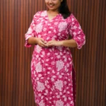 Vaiduryaa Women's Pink Floral Print Cotton Co-Ord Set with Lining – VSI-2008